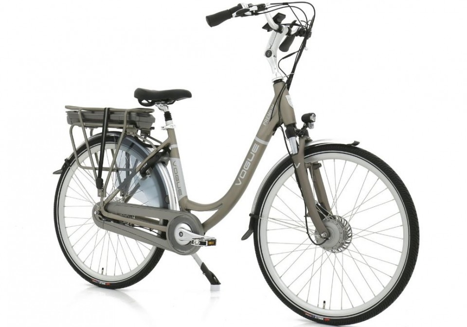 Vogue Premium N7 - mat grijs - elektrische damesfiets