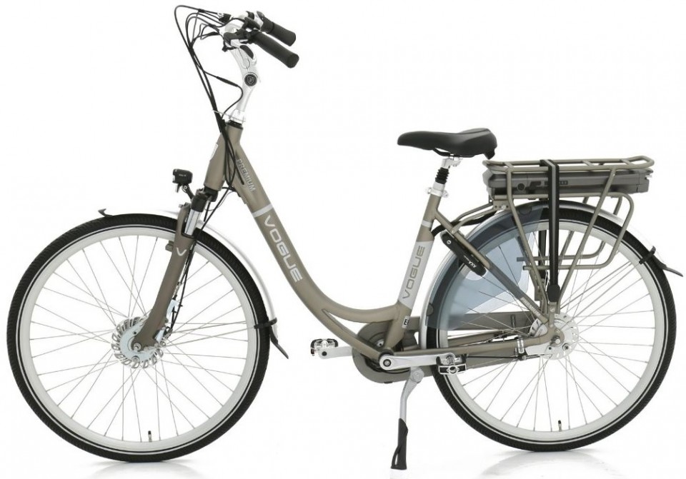 Vogue Premium N7 - mat grijs - elektrische damesfiets