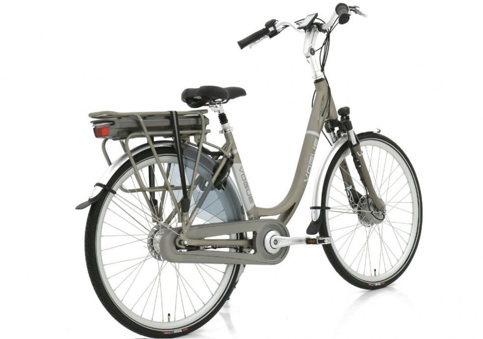 Vogue Premium N7 - mat grijs - elektrische damesfiets