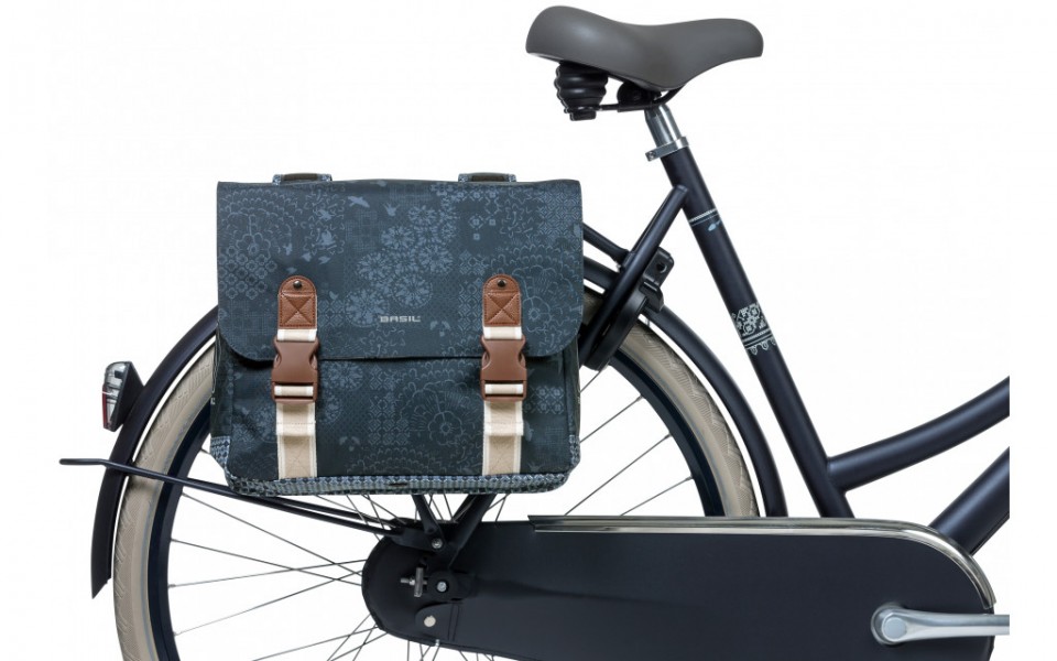 Basil Boheme Indigo Blue dubbele fietstas
