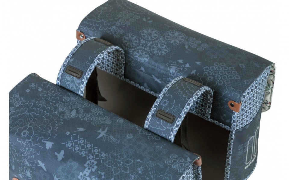 Basil Boheme Indigo Blue dubbele fietstas