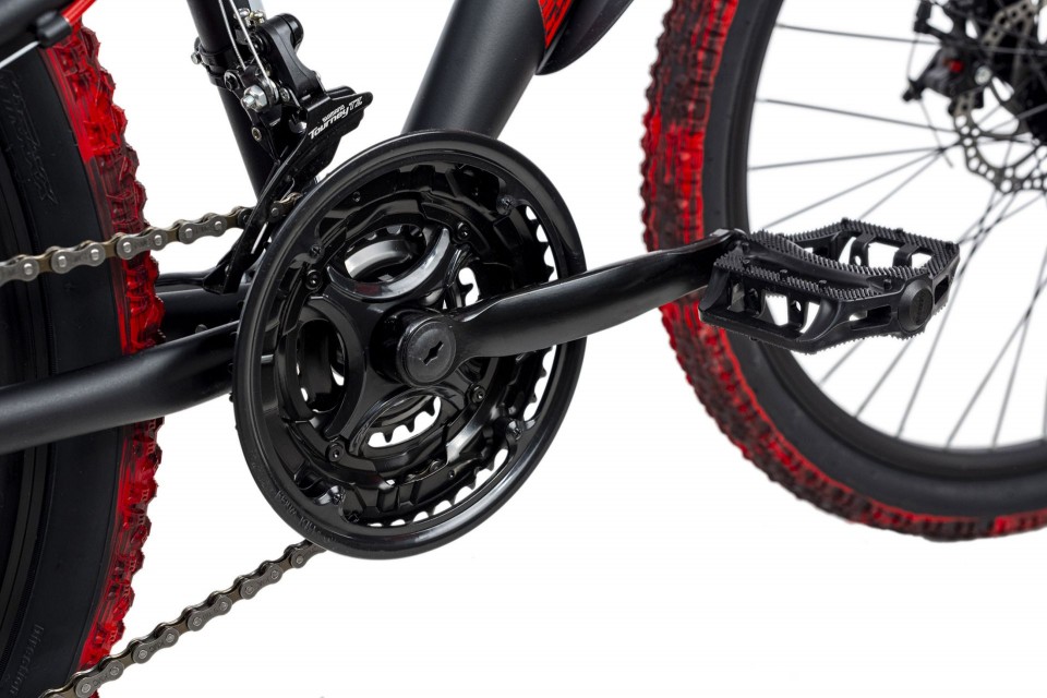 Qivelo Fully Bliss Pro 26 - zwart/rood - jongens mountainbike