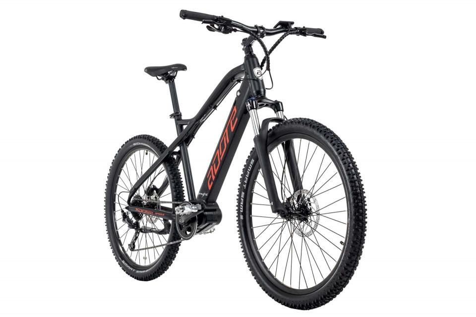 Qivelo Xpose MID - zwart/rood - elektrische mountainbike