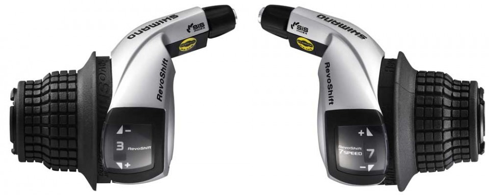 Gripshiftset Shimano Tourney SL-RS45 7V Zilver-Zwart (94-2-a) 