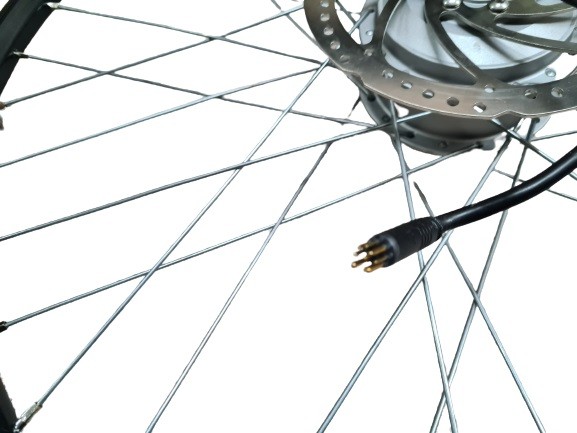 Delivery bike voorwiel met motor (zwarte velg) (65-1-a)