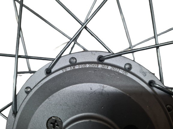 Delivery bike voorwiel met motor (zwarte velg) (65-1-a)