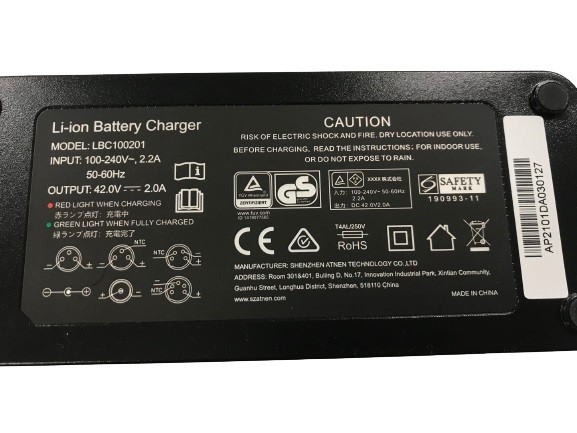 Accu 36 volt 20Ah vervanger voor Phylion (125-1-A) 