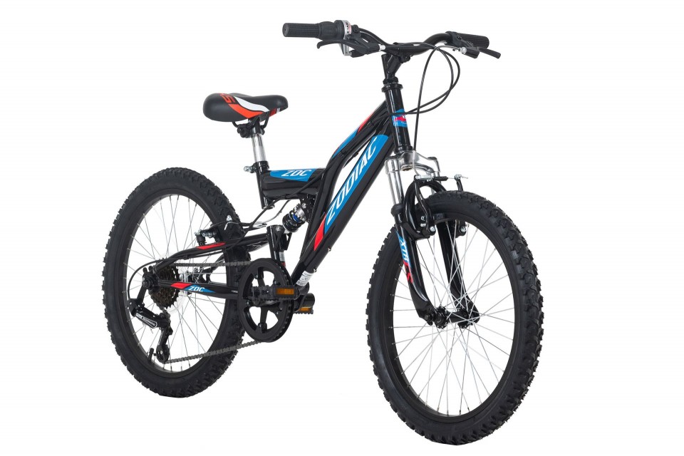 Qivelo Fully 20 Zodiac - zwart/rood - jongens mountainbike