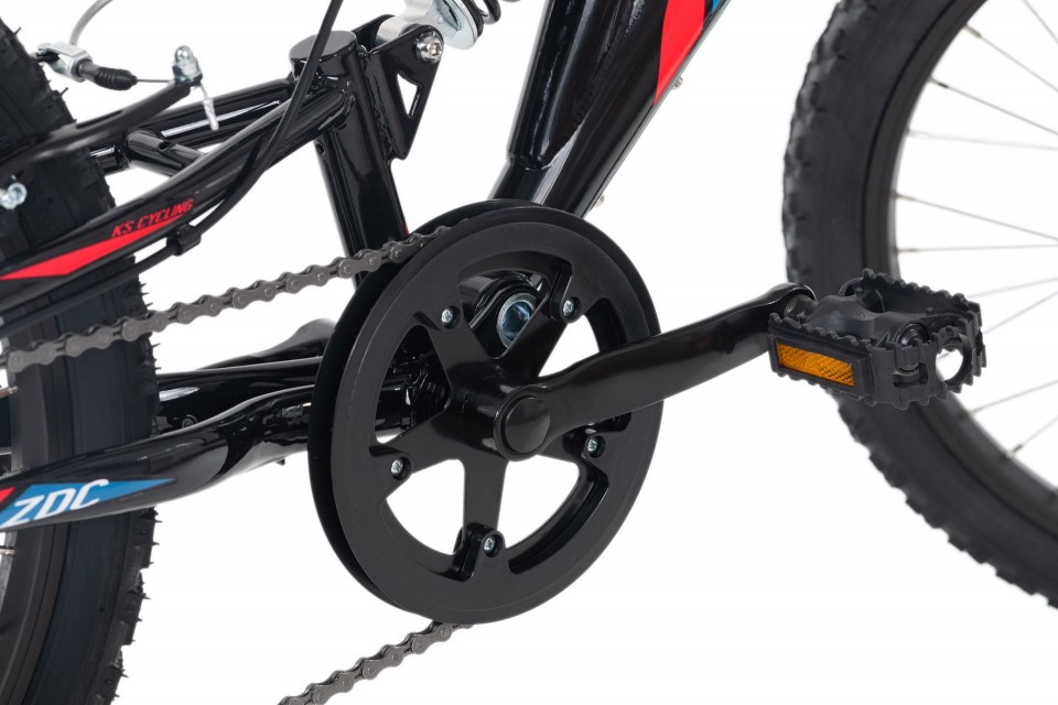 Qivelo Fully 20 Zodiac - zwart/rood - jongens mountainbike