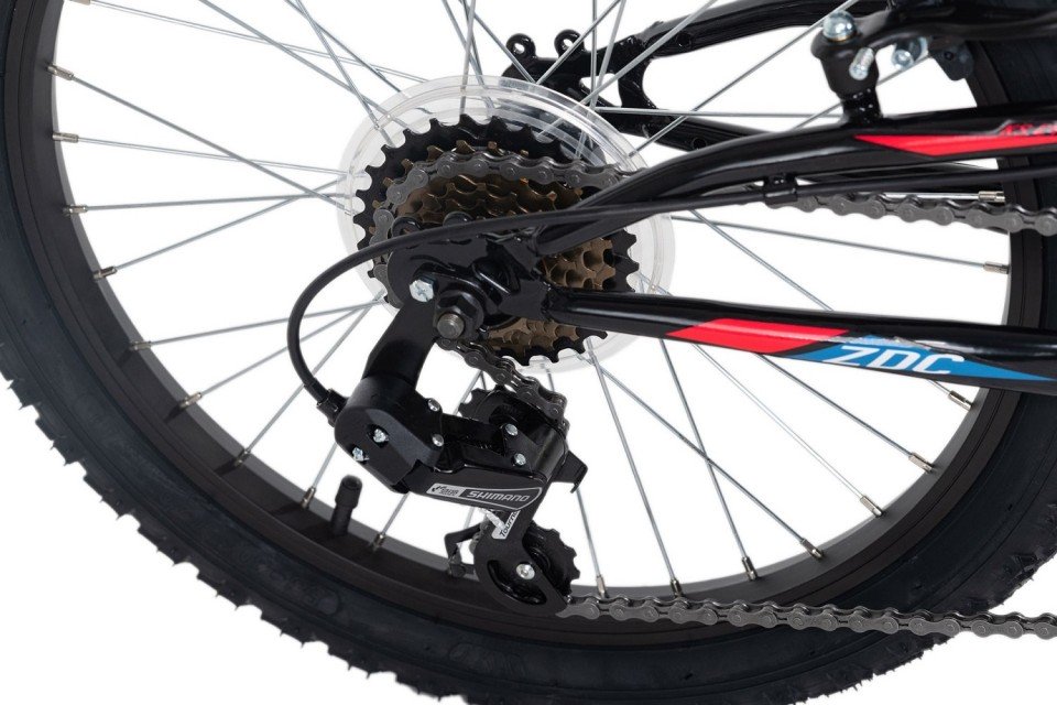 Qivelo Fully 20 Zodiac - zwart/rood - jongens mountainbike