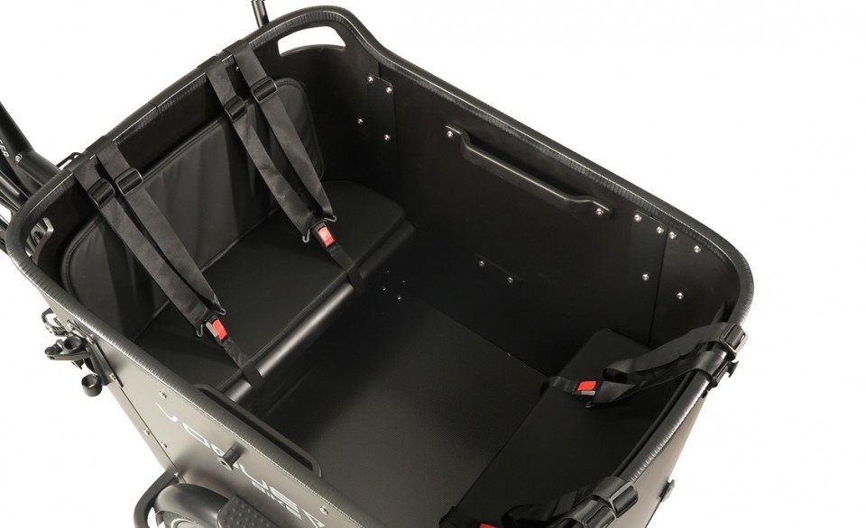 Vogue Avenger elektrische driewieler bakfiets - mat zwart/zwart