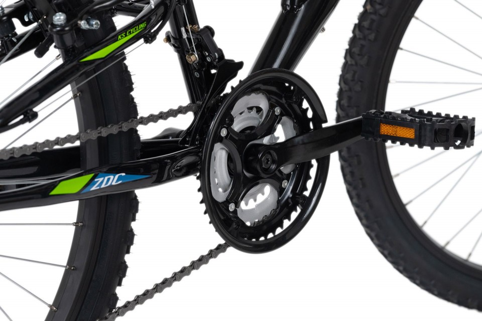 Qivelo Fully 24 Zodiac - zwart/groen - jongens mountainbike