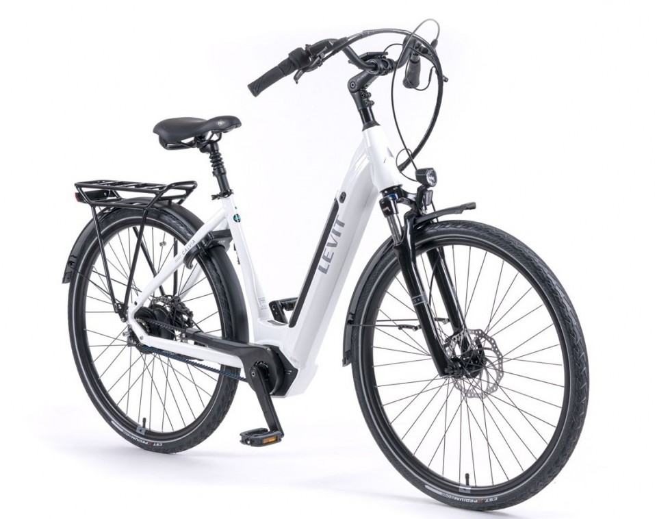 Levit Calvia 5 - wit parelmoer - elektrische damesfiets