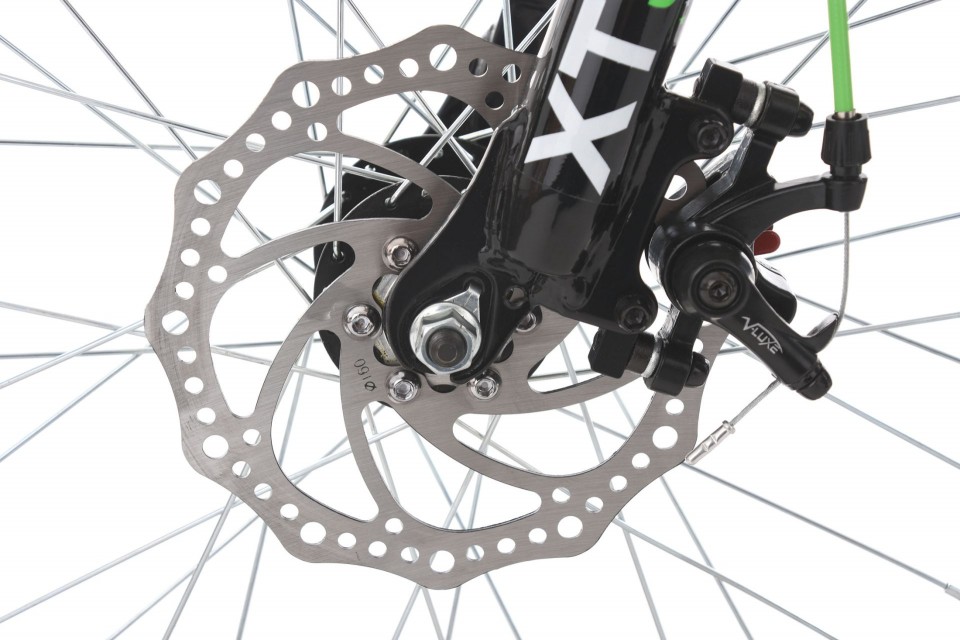 Qivelo Fully Track 24 - zwart/groen - jongens mountainbike