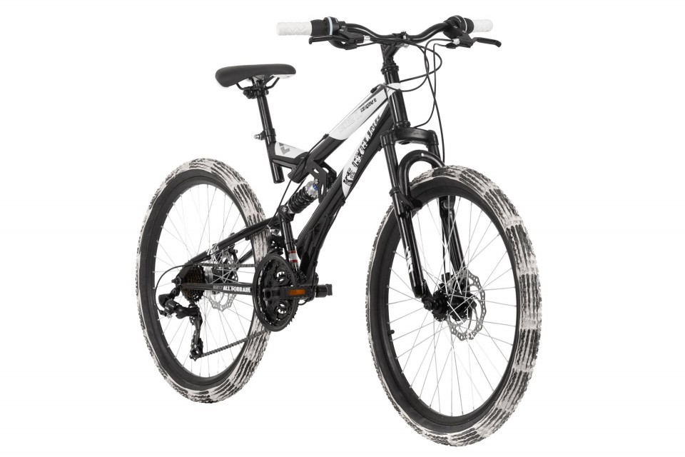 Qivelo Fully Crusher 24 - zwart - jongens mountainbike