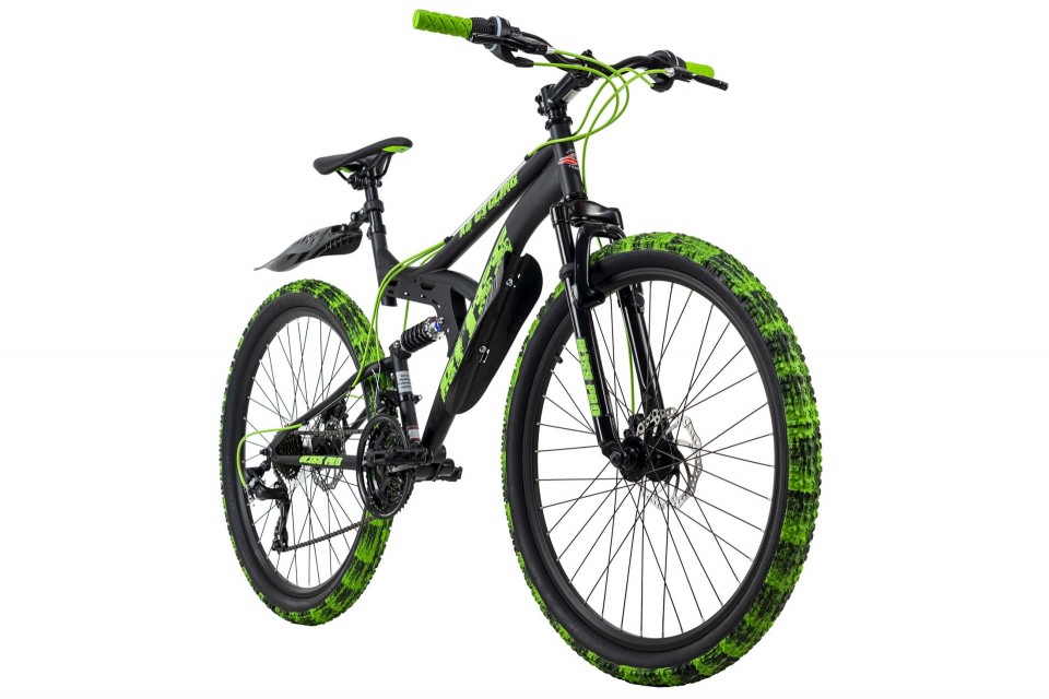 Qivelo Fully Bliss Pro 26 - zwart/groen - jongens mountainbike