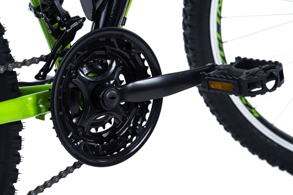 Qivelo Fully Topeka 26 Plus - zwart/groen - kinder mountainbike