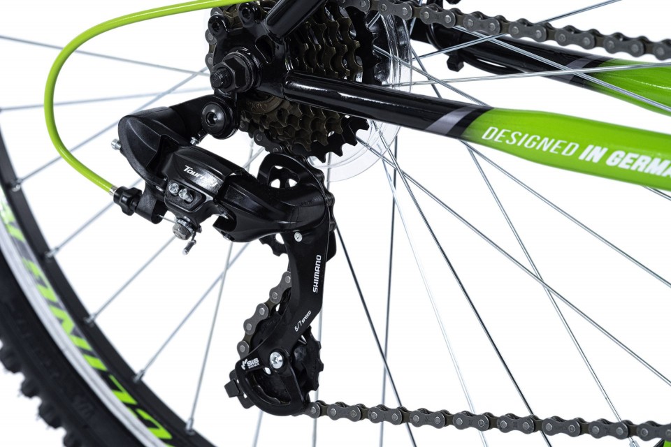 Qivelo Fully Topeka 26 Plus - zwart/groen - kinder mountainbike