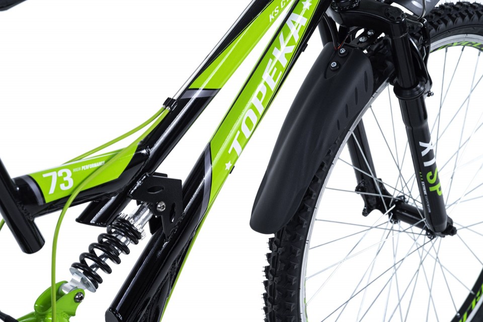 Qivelo Fully Topeka 26 Plus - zwart/groen - kinder mountainbike