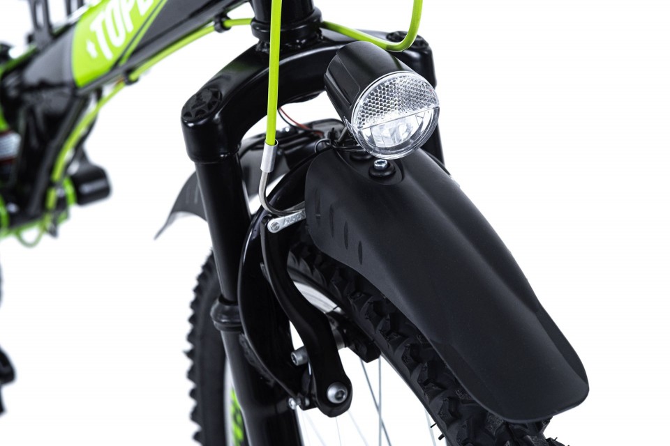 Qivelo Fully Topeka 26 Plus - zwart/groen - kinder mountainbike