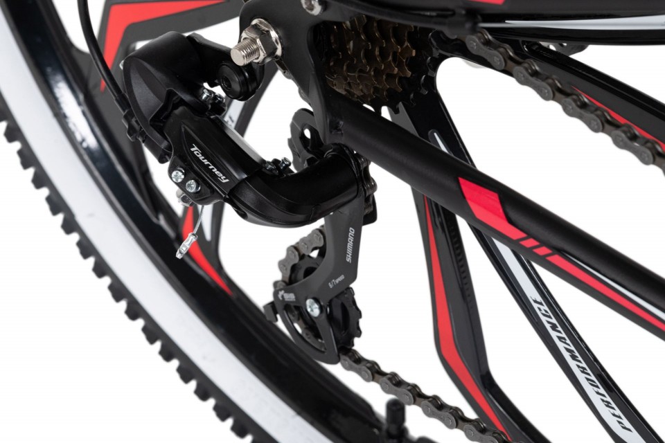 Qivelo Fully 27,5 Scrawler - zwart/rood - mountainbike