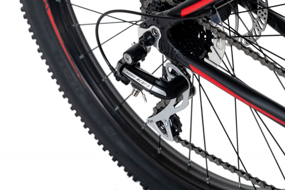 Qivelo Xceed 27,5 Plus - zwart/rood - mountainbike