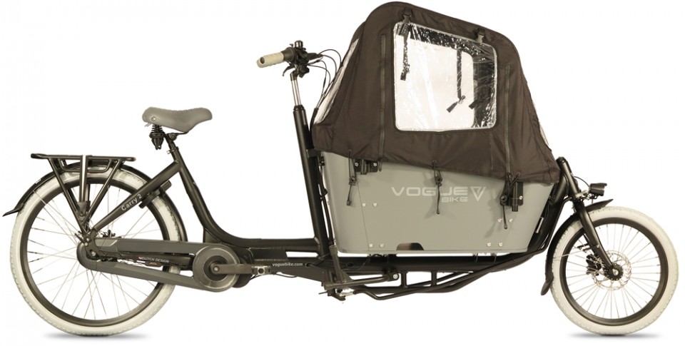 Vogue Carry 2 - Ananda M81 - 540Wh - elektrische bakfiets - mat zwart/grijs