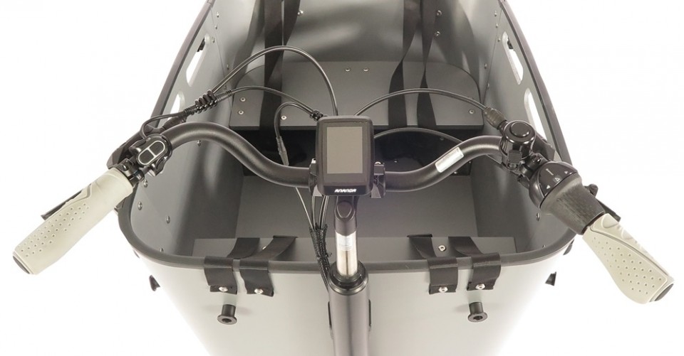 Vogue Carry 2 - Ananda M81 - 540Wh - elektrische bakfiets - mat zwart/grijs