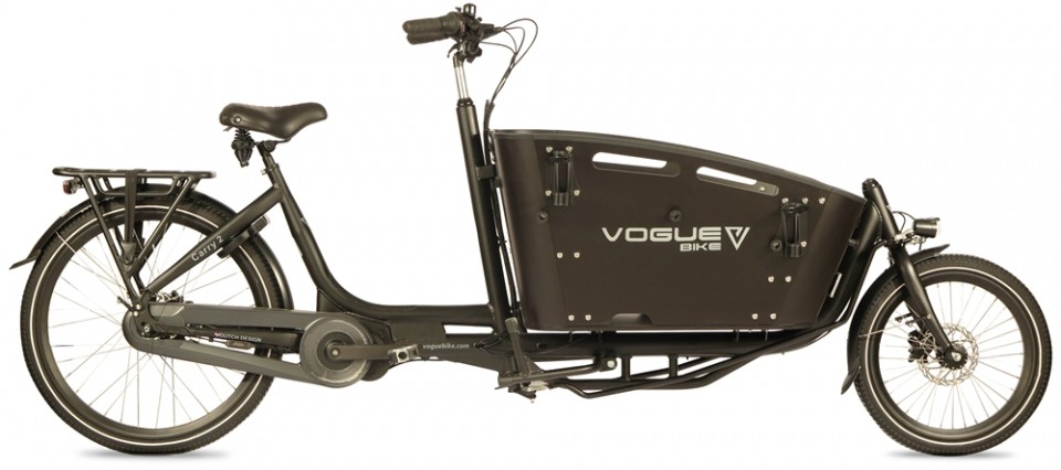 Vogue Carry 2 540Wh - elektrische bakfiets - mat zwart/zwart