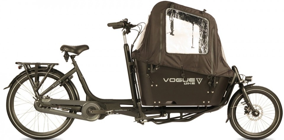 Vogue Carry 2 540Wh - elektrische bakfiets - mat zwart/zwart