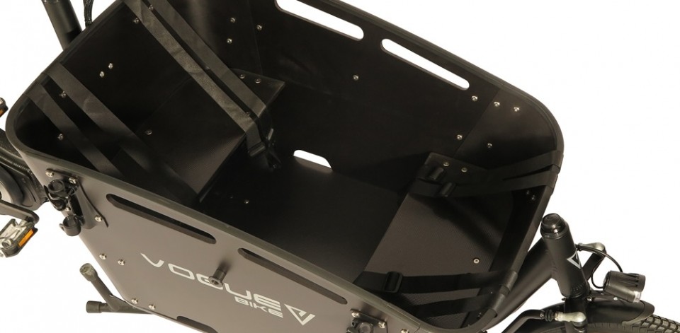 Vogue Carry 2 540Wh - elektrische bakfiets - mat zwart/zwart