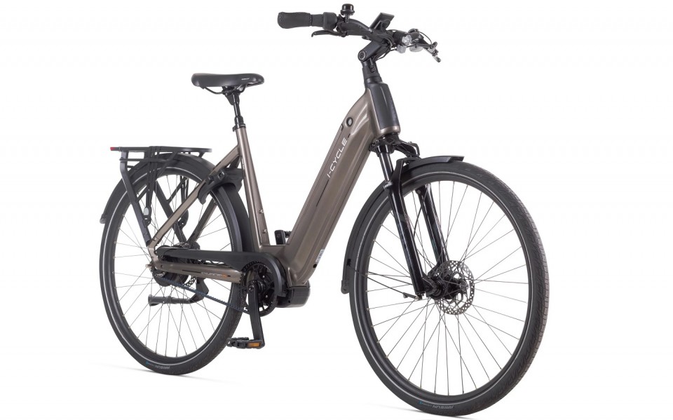 Icycle N380 Belt dames - warm zand - elektrische damesfiets