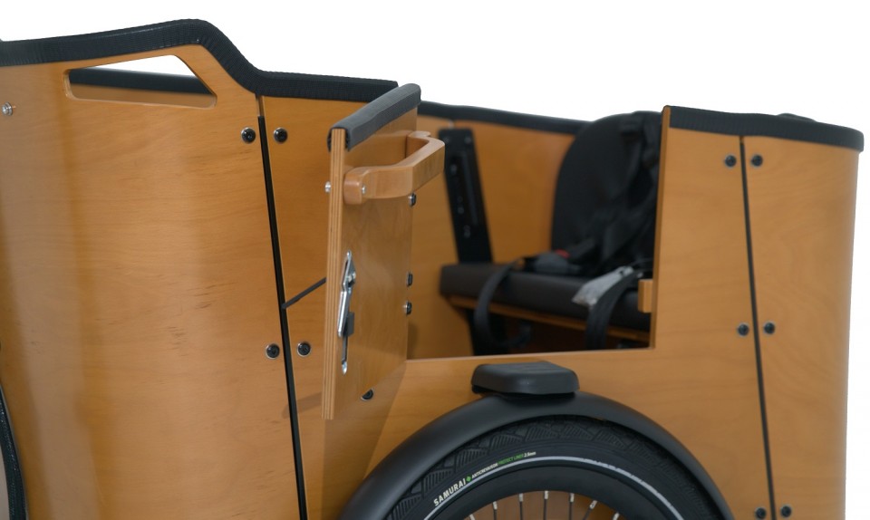 Qivelo Force elektrische driewieler bakfiets - mat zwart/bruin