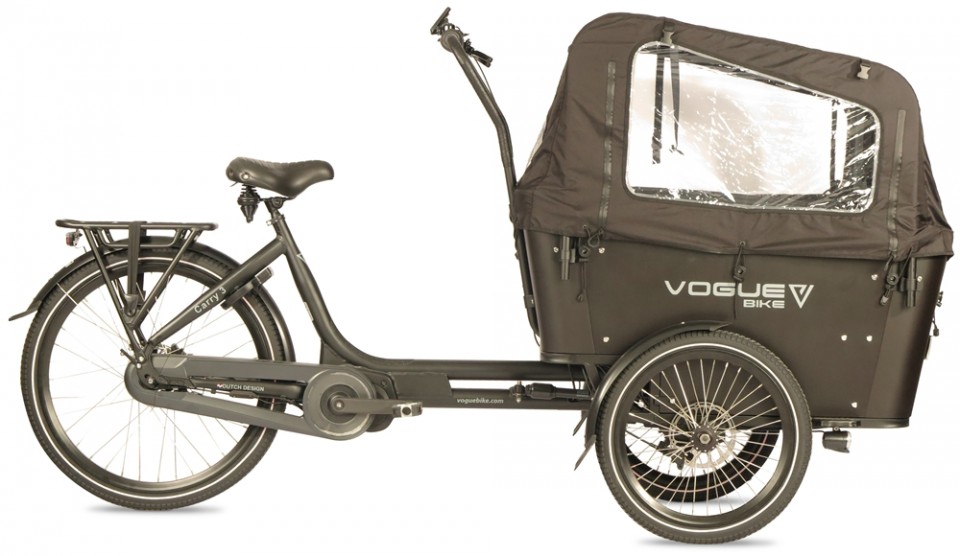 Vogue Carry 3 540Wh - elektrische bakfiets - zwart/zwart