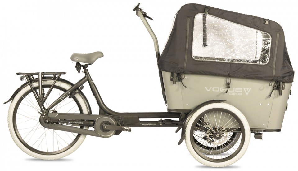 Vogue Carry 3 - Ananda M81 - 540Wh - elektrische bakfiets - zwart/grijs