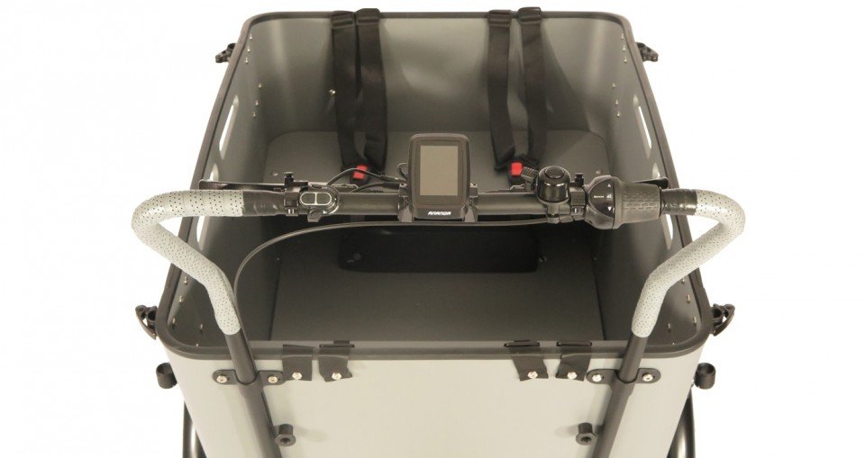 Vogue Carry 3 - Ananda M81 - 540Wh - elektrische bakfiets - zwart/grijs