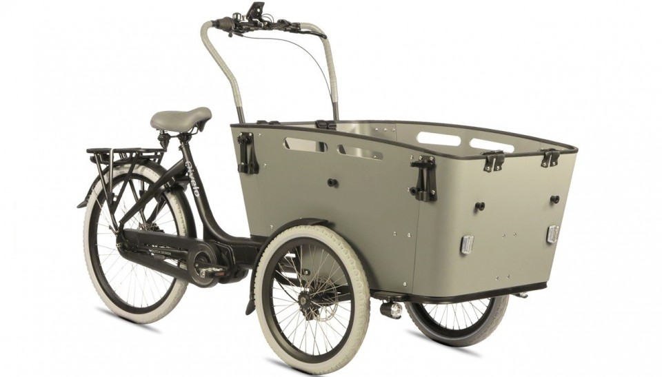 Qivelo Curve 3 540Wh - elektrische bakfiets - zwart/grijs