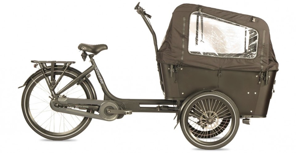 Qivelo Curve 3 540Wh - elektrische bakfiets - zwart/zwart