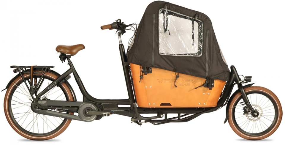 Vogue Carry 2 540Wh - elektrische bakfiets - zwart/bruin