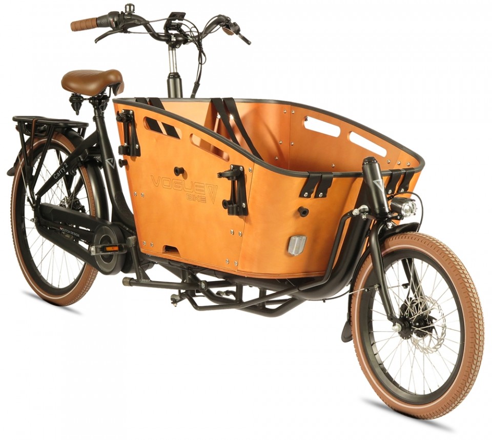 Vogue Carry 2 540Wh - elektrische bakfiets - zwart/bruin
