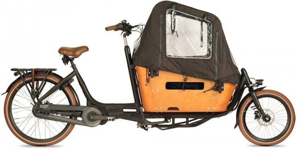 Qivelo Curve 2 540Wh - elektrische bakfiets - zwart/bruin