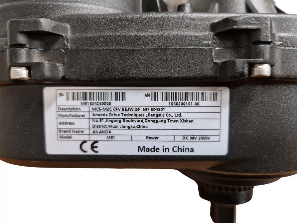 (223A2a) middenmotor M81 Ananda 36V/250W Canbus