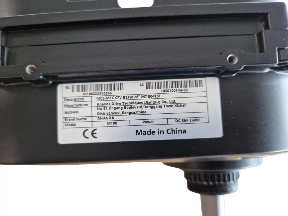 (223A3a) middenmotor M100 Ananda 36V/250W Canbus