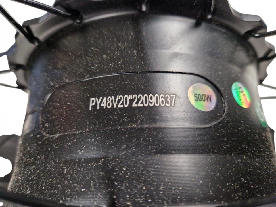 (208B2c) achtervelg met motor, remschijf en tandwielcassette