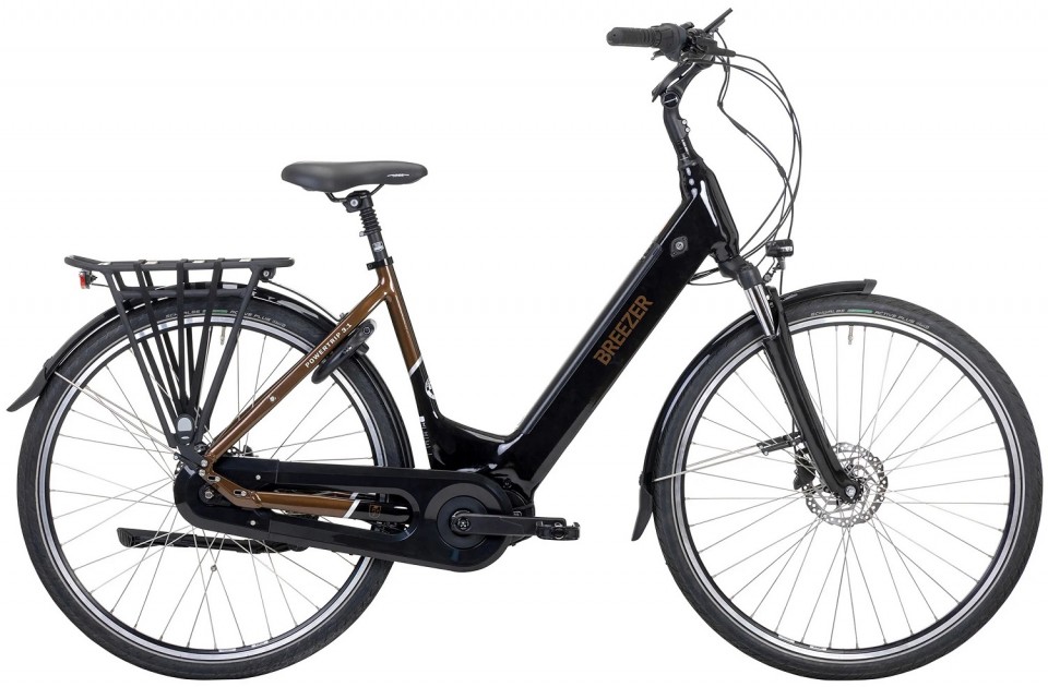 Breezer Powertrip EVO 3.1+ LS zwart/brons - elektrische damesfiets