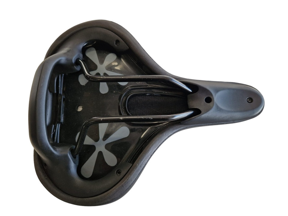 Fietszadel zwart breed (85-2-b)