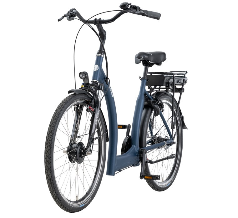 Pfautec Fena FM - mat blauw - elektrische damesfiets