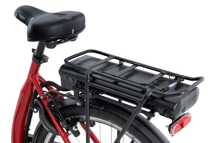 Pfautec Fena FM - mat rood - elektrische damesfiets