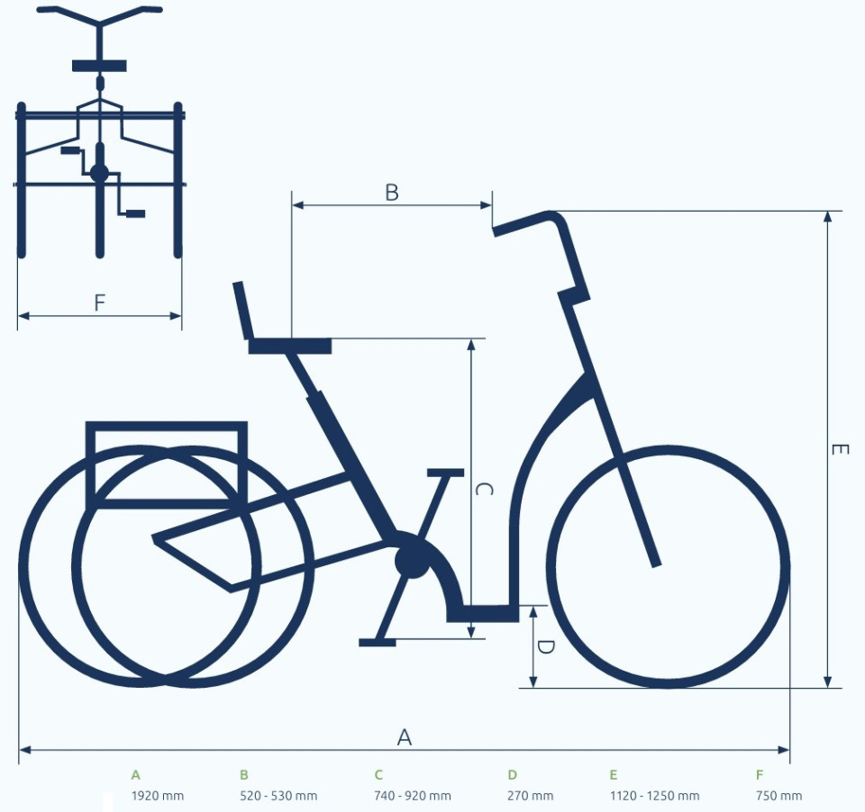Pfautec Eno FM - lichtgroen - elektrische driewieler
