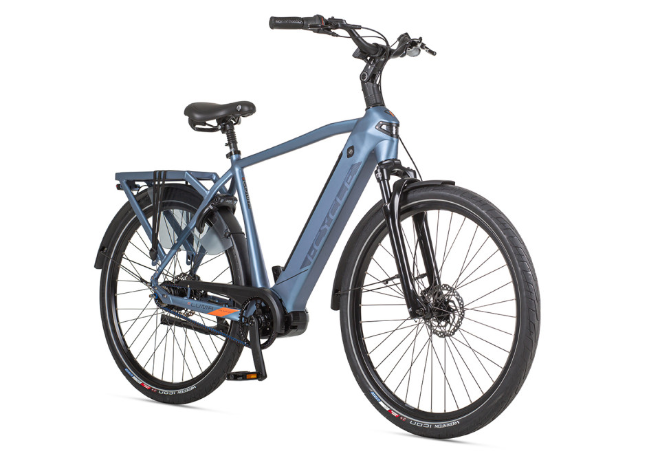 Icycle Luma - grijs/blauw - elektrische herenfiets
